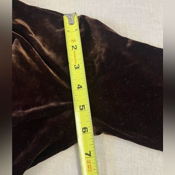 Vintage Brown Mock-Neck Velour Bodysuit - Picture 8 of 9